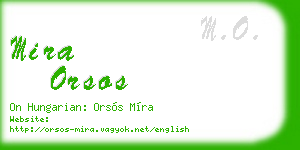 mira orsos business card